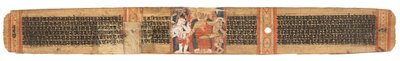 Folio 126b Buddhas Abstieg vom Himmel, aus der Astasahasrika Prajnaparamita von Nepalese School